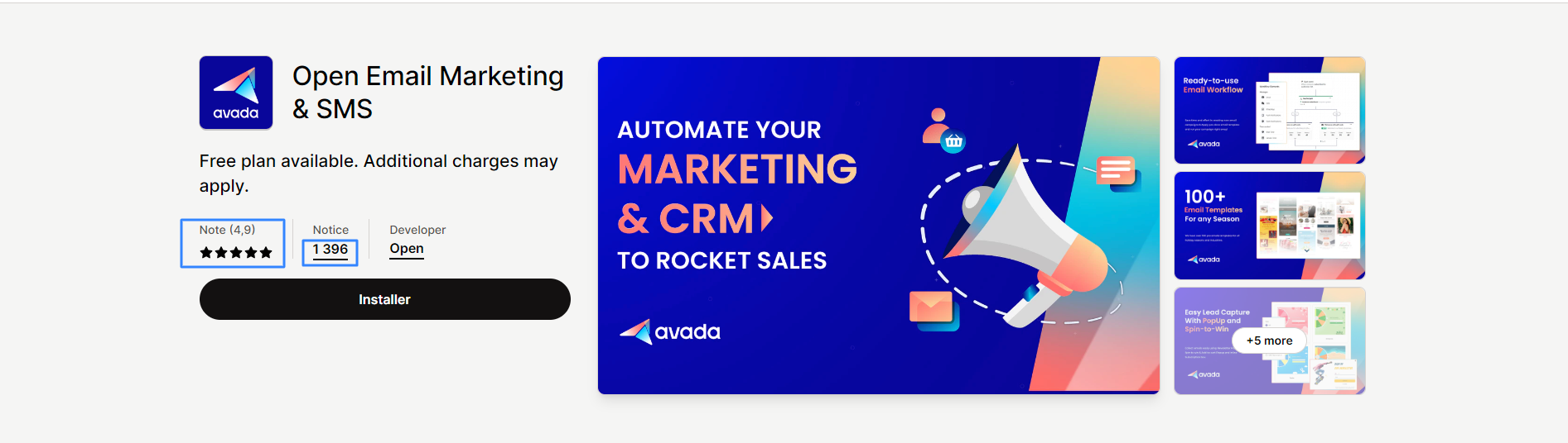 avada email marketing app rating